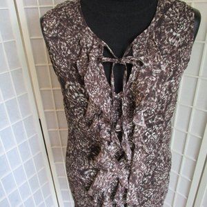 Sleeveless Ruffle Tie Top